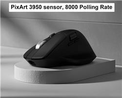 Keychron M6 Souris, PixArt 3950, 8 KHz Taux de rapport (M6S-A23)