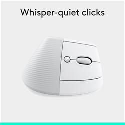 LOGITECH Lift Vertical Ergonomic Wireless Mouse (Off-White)