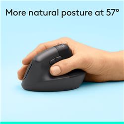 LOGITECH Lift Vertical Ergonomic Wireless Mouse (Graphite)