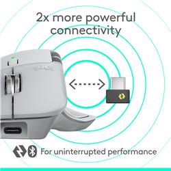 LOGITECH MX Master 4 Right-handed Ergonomic Mice - Pale Grey