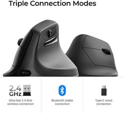 Keychron M5 Right-handed Ergonomic Mouse - Black (M5-A29)