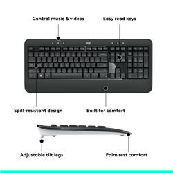 LOGITECH Advanced Wireless Keyboard Mouse Combo - French
