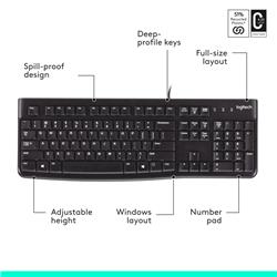 LOGITECH K120 USB Keyboard - French (920-002851)(Open Box)