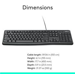LOGITECH K120 USB Keyboard - French (920-002851)(Open Box)