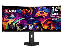 MSI MAG 34" 3440 x 1440 UWQHD QD-OLED 280Hz Gaming Monitor