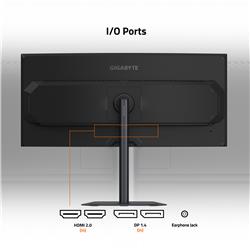 GIGABYTE G34WQC2 Gaming Monitor 34" 3440 x 1440 VA 1500R 200hz 1ms