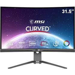 MSI MAG 31.5" WQHD Curved Rapid VA 170Hz 1ms (GTG) Gaming Monitor