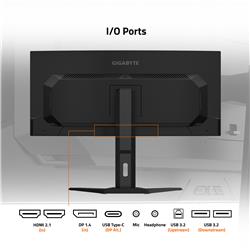 Gigabyte 34" WQHD QD-OLED incurve  240 Hz 0,03 ms (GTG) Moniteur de je