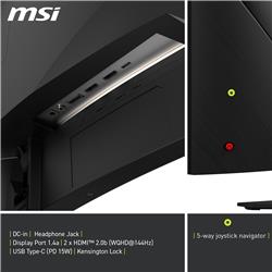 MSI MAG 325CQF 32" WQHD Rapid VA Curved 180Hz 0.5ms Gaming Monitor