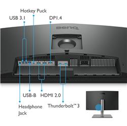 Moniteur BenQ PD2725U 27" 4K UHD Thunderbolt 3 | HDR | Prêt pour Mac | 100 % sRGB et 95 % P3 │Hotkey Puck│DualView│Ergonomiq...