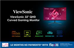 ViewSonic 32" QHD Curved Gaming Monitor, VA, QHD 2560x1440, 1ms,165 Hz(Open Box)