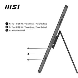 Moniteur portable MSI PRO MP161 E2 15,6" 16:9 IPS, 60 Hz 4 ms, FHD