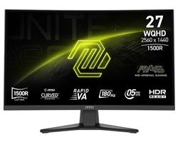 MSI MAG 275CQF E18 27" WQHD 2560x1440 Rapid VA Curved 180Hz 0.5ms (GtG) Adaptive Sync 2x HDMI 2.0b 1x DisplayPort 1.4a Gaming Monitor, MAG 275CQF E18