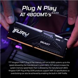 Kingston FURY Beast RGB 64 Go (2x32 Go) DDR5 5600 MHz CL36 UDIMM