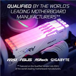 Kingston FURY Beast RGB 64GB (2x32GB) DDR5 6000MHz CL30 UDIMM