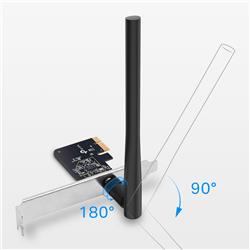 TP-Link (Archer T2E) AC600 Wireless Dual Band PCI Express Adapter. 433 Mbps on the 5 GHz band and 200 Mbps on the 2.4 GHz band.