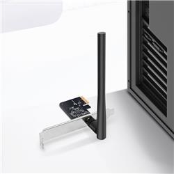 TP-Link (Archer T2E) AC600 Wireless Dual Band PCI Express Adapter. 433 Mbps on the 5 GHz band and 200 Mbps on the 2.4 GHz band.