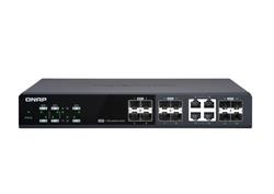 Switch de gestion QNAP (QSW-M1204-4C), 12 ports de vitesse de port 10GbE, 8 ports SFP+, 4 ports