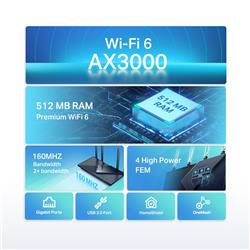 TP-Link (Archer AX55) - Routeur Gigabit Wi-Fi 6 bibande AX3000