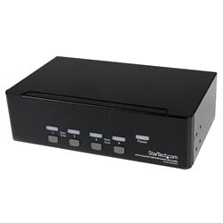 StarTech.com - Commutateur KVM USB 4 ports Dual DVI, avec audio et concentrateur USB 2.0