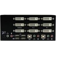 Commutateur KVM USB DVI à 2 ports triple moniteur STARTECH