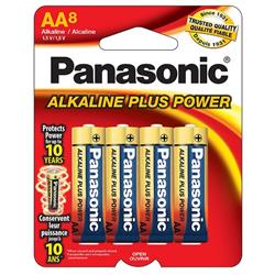 PANASONIC Piles alcalines AA, paquet de 8