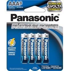 PANASONIC Platinum Power AAA Alkaline Battery 8 Pack