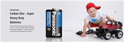 PANASONIC - Batterie robuste Carbon Zinc 2-pack taille D (UM1NPA2BCA)