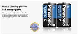 PANASONIC - Batterie robuste Carbon Zinc 2-pack taille D (UM1NPA2BCA)