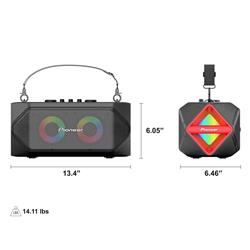 PIONEER PBM5 300W Bluetooth Boom Box with Strap, Black