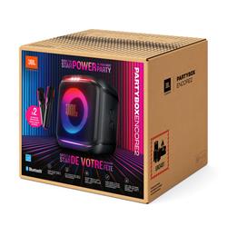 JBL PartyBox Encore 2 Portable Party Speaker with 2 mics, Black