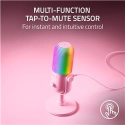 Razer Seiren V3 Chroma RGB USB Microphone - Quartz Pink