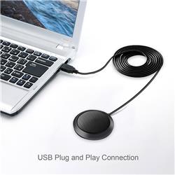 ADESSO Xtream M3 Microphone de table USB omnidirectionnel, noir