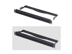 STARTECH 24 PORT 1U FEED THROUGH PATCH PANEL WITH CABLE MANAGEMENT BAR
