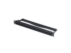 STARTECH 24 PORT 1U FEED THROUGH PATCH PANEL WITH CABLE MANAGEMENT BAR