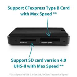 Vantec CFexpress Type B And SD 4.0 UHS-II Dual LUN Card Reader(Open Box)
