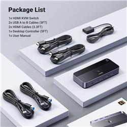 UGREEN USB 3.0 HDMI KVM Switch CM664 4K 60Hz with 4 Ports