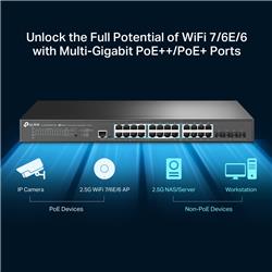 TP-Link (SG3428XPP-M2) Switch administrable JetStream 24 ports 2,5GBASE-T et 4 ports 10GE SFP+ L2+ avec 16 ports PoE+ et 8 p...