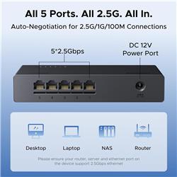 Commutateur Ethernet non administrable UGREEN CM953 à 5 ports 2,5G