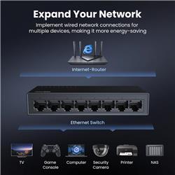 Switch Ethernet Gigabit non administrable UGREEN CM834 à 8 ports