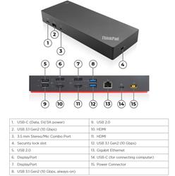 Lenovo ThinkPad Hybrid USB-C Docking Station (40AF0135US)