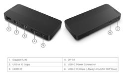 Lenovo USB-C Dual Display Travel Dock 100W 40B90100US