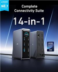Anker Prime Docking Station, 14-Port A83B61A1 with 160W Max Output