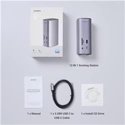 UGREEN USB C Docking Station,12-in-1 Dock Triple Display Monitor