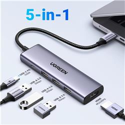 UGREEN Revodok USB C Hub 5 in 1, CM511 Multiport Adapter 4K HDMI