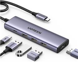 UGREEN Revodok USB C Hub 5 in 1, CM511 Multiport Adapter 4K HDMI