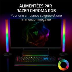 Razer - Aether Standing Light RGB LED Light Bars - Black