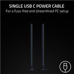 Razer - Aether Standing Light RGB LED Light Bars - Black