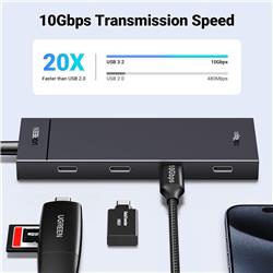 UGREEN USB C Hub, 10Gbps 4 in 1 USB 3.2 Adapter