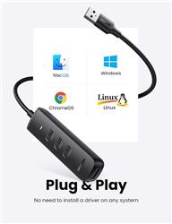 UGREEN USB Hub 3.0 Splitter, 4 Port USB Extender Ultra Slim Data Hub